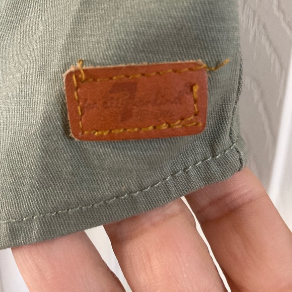 7 For All Mankind Toddler Boys Short Sleeve Green Distressed Button Down… - Picture 2 of 7